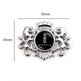 Lincoln Double Lion Metal Car Rear Sticker Auto Window Emblem Badge Decal