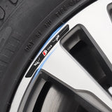 4pcs/set 9cm Audi Sline Quattro Aluminum Alloy Car Wheel Rim Tyre Sticker