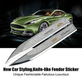 2pcs Cadillac Logo Metal Car Side Fender Sticker Emblem Badge