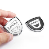 2pcs 39x39mm Dacia Shield Metal Car Window Sticker Emblem Badge Decal