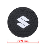 2pcs/set Suzuki Logo PVC Waterproof Car Water Coaster