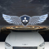 Mitsubishi Metal Wings Car Front Sticker Emblem Badge Decal
