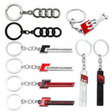 Audi Sline Supercharged S4 Logo Metal Car Keychain Keyring