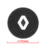 2pcs/set Renault Logo PVC Waterproof Car Water Coaster
