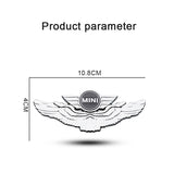 MINI Cooper Metal Wings Car Rear Sticker Auto Window Emblem Badge Decal