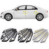 4pcs/set Peugeot Carbon Fiber Car Door Anti-Scratch Sticker Door Side Protection Bumper Strips