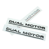 Tesla DUAL MOTOR Logo ABS Car Rear Sticker Emblem Badge Decal