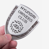 Hyundai Metal Shield Car Rear Sticker Auto Window Emblem Badge Decal