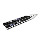 2pcs Ford RS Ecoboost Logo Metal Car Side Fender Sticker Emblem Badge Decal Decoration
