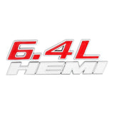 Dodge 6.4L HEMI Metal Car Rear Sticker Trunk Emblem Badge Decal
