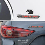 Mazda MS Mazdaspeed Logo Metal Car Rear Sticker Decal Auto Body Fender Side Emblem Badge