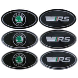 Skoda Elliptical Metal Car Window Sticker Emblem Badge Decal