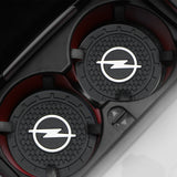 2pcs/set Opel Logo PVC Waterproof Car Water Coaster