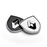 2pcs 39x39mm Renault Shield Metal Car Window Sticker Emblem Badge Decal