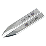 2pcs Volvo Logo Metal Car Side Fender Sticker Emblem Badge