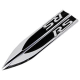 2pcs Ford RS Ecoboost Logo Metal Car Side Fender Sticker Emblem Badge Decal Decoration
