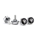 4pcs/set Tesla Logo Stainless Steel Car License Plate Bolts