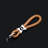 Ford Mustang Logo Braided Rope Car Keychain Keyring