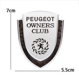 Peugeot Metal Shield Car Rear Sticker Auto Window Emblem Badge Decal