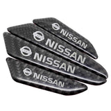 4pcs/set Nissan Carbon Fiber Car Door Anti-Scratch Sticker Door Side Protection Bumper Strips