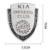 KIA Metal Shield Car Rear Sticker Auto Window Emblem Badge Decal
