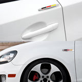 2pcs Audi RS Sline Motorsport Logo Metal Car Fender Side Badge Decal Rear Emblem Sticker