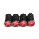 4pcs/set Jaguar Logo Carbon Fiber Car Air Valve Stem Cap Auto Tyre Valve Covers