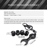 4pcs/set Renault Logo Car Air Valve Stem Cap Auto Tyre Valve Covers with Wrench