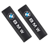2PCS BMW M Power Leather Car Seat Belt Pad Covers Shoulder Pads
