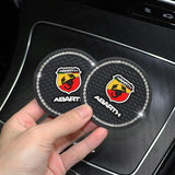 2PCS Abarth Diamond Car Water Coaster Cup Mat
