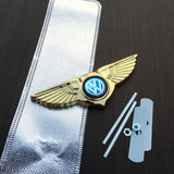 Volkswagen Angle Wings Metal Car Front Center Sticker Grille Emblem