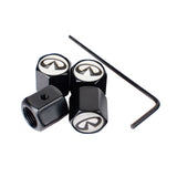 4pcs/set Infiniti Anti-Theft Car Air Valve Stem Cap Auto Tyre Valve Covers