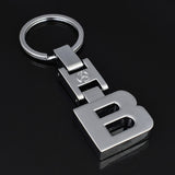 Mercedes Benz Letter A B C E G R S GL ML SL Metal Car Keychain Key Ring Holder