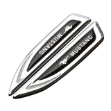 2pcs Ford Mustang Logo Metal Car Side Fender Emblem Sticker Decal