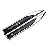 2PCS Cadillac V Logo Metal Car Side Fender Sticker Emblem Badge
