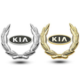 KIA Wheat Metal Car Window Sticker Emblem Badge Decal