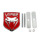 Dodge Viper Logo Metal Car Front Grille Emblem Badge Rear Sticker Decal