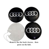 4pcs 56/60/65/75/90mm Audi Quattro Sline RS Car Wheel Center Hub Cap Sticker Decal