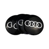 4pcs 56/60/65/75/90mm Audi Quattro Sline RS Car Wheel Center Hub Cap Sticker Decal
