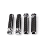 4pcs/set Jaguar Logo Carbon Fiber Car Door Bolt Lock Pins Gate Lock Screws