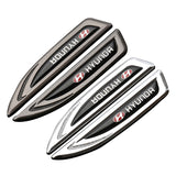 2pcs Hyundai Metal Car Fender Side Stickers Badge Decals