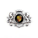Porsche Double Lion Metal Car Rear Sticker Auto Window Emblem Badge Decal