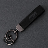 BMW M Power Suede Metal Car Keyring Pendant