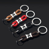 Audi Logo Braided Rope Car Keychain Keyring