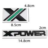 MG X Power Logo Metal Car Body Sticker Rear Emblem Badge