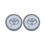 2pcs Toyota Logo Car Water Coasters 7-color LED Light Cup Mat Holder