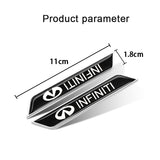 2pcs Infiniti Logo Car Fender Side Sticker Decal Emblem Badge