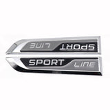 2pcs/set Skoda Sport Line Metal Car Fender Side Sticker Emblem Badge Decal