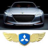 Mitsubishi Logo Metal Wings Car Front Hood Bonnet Center Sticker Emblem