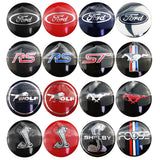 4pcs 56mm Ford Wolf Shelby RS ST Car Wheel Center Hub Cap Sticker Decal